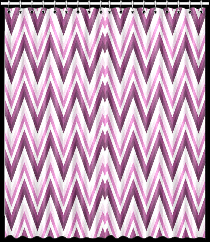 Purple Chevron Shower Curtain Pattern PNG Image