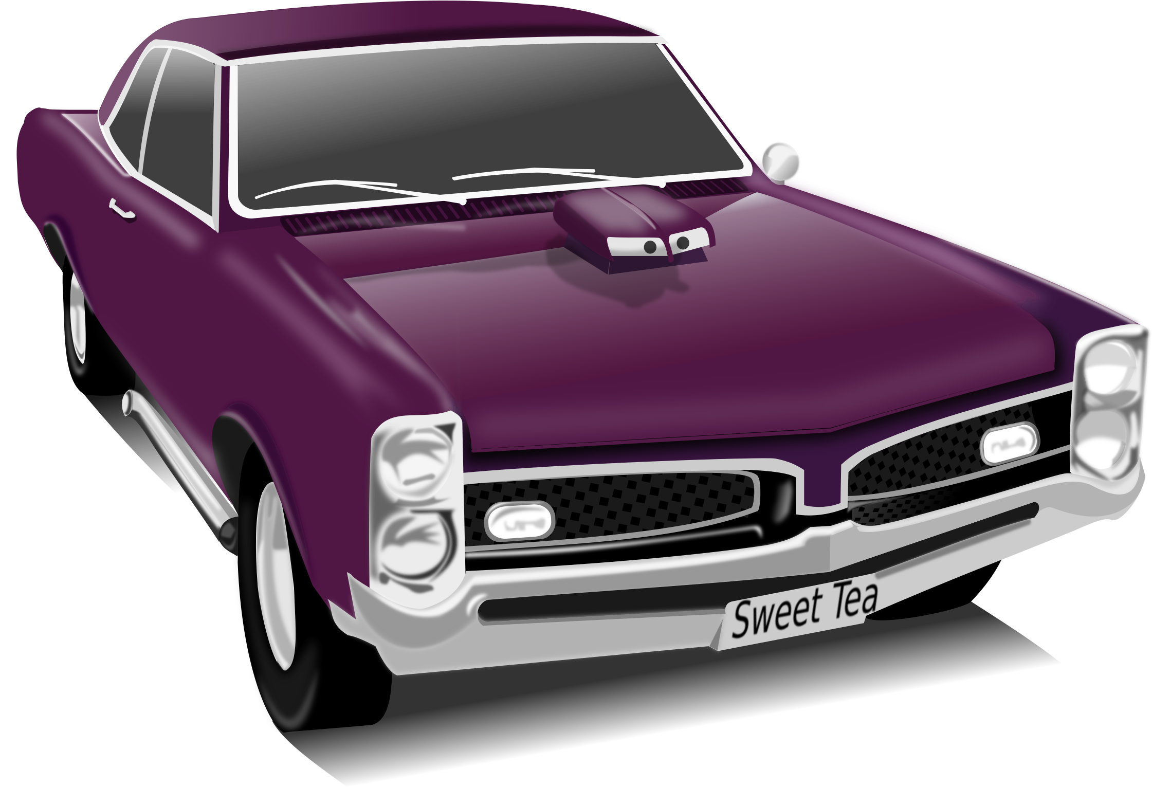 Purple Classic Muscle Car Illustration PNG Image