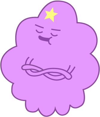 Purple Cloud Cartoon Character PNG Image