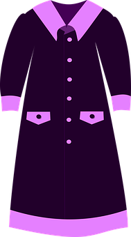 Purple Coat Vector Illustration PNG Image