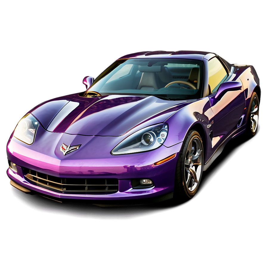 Purple Corvette Png Kow PNG Image