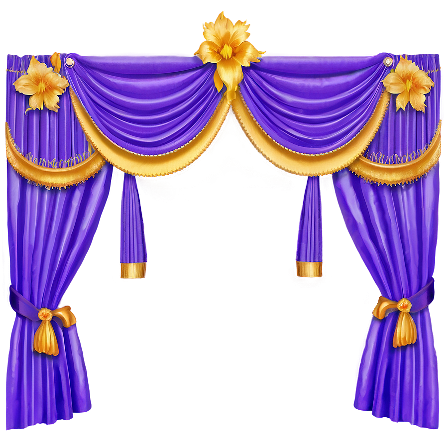 Purple Curtains Png Qbj PNG Image