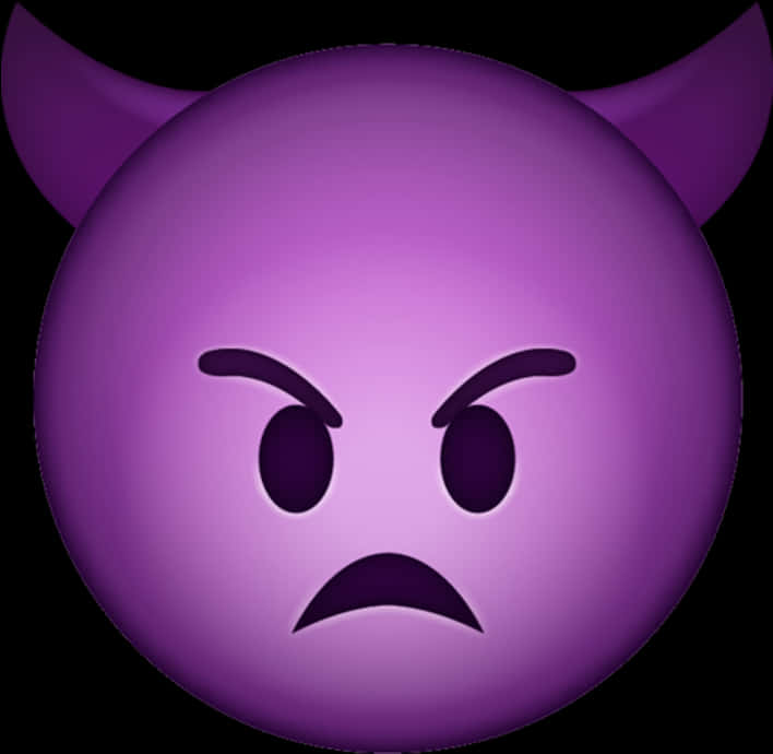 Purple Devil Emoji Graphic PNG Image