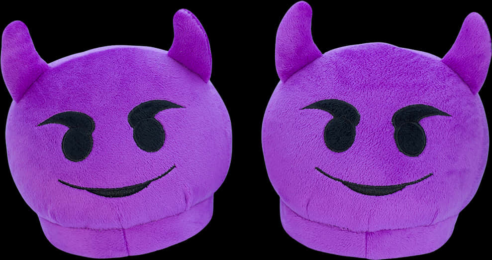 Purple Devil Emoji Pillows PNG Image