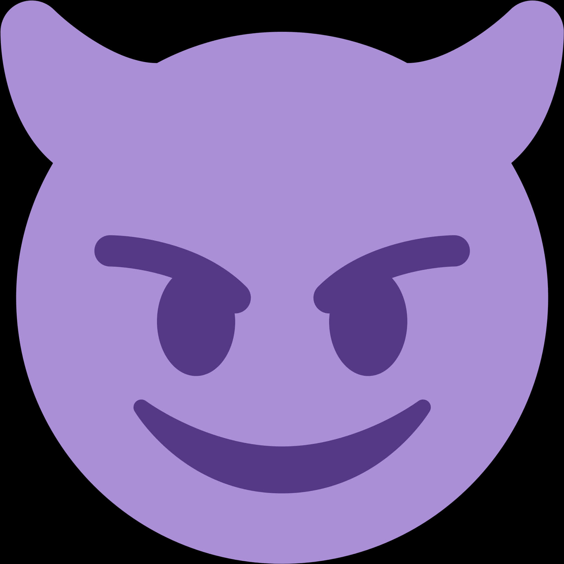 Purple Devil Emoji Smirk PNG Image