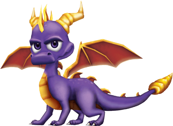 Purple Dragon Character PNG Image