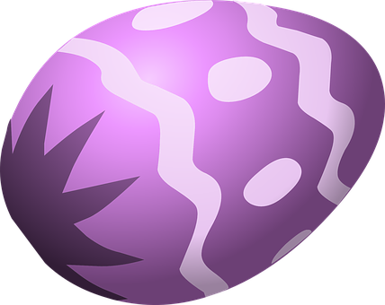 Purple Easter Egg Pattern Graphic PNG Image