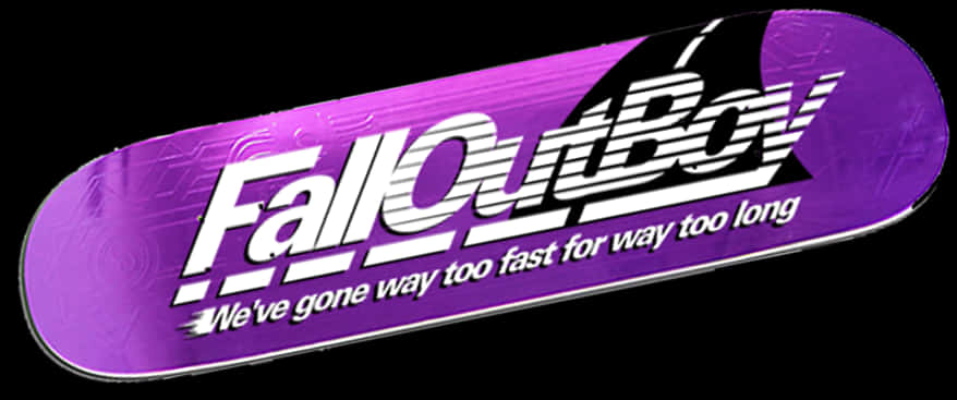 Purple Fallout Skateboard Deck PNG Image