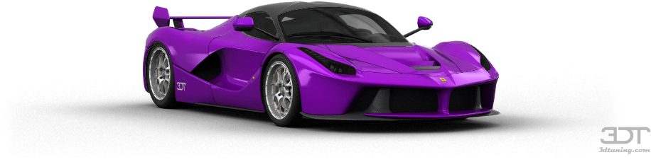 Purple Ferrari La Ferrari Side View PNG Image