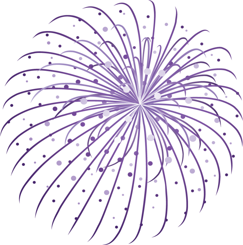 Purple Firework Explosion Clipart PNG Image