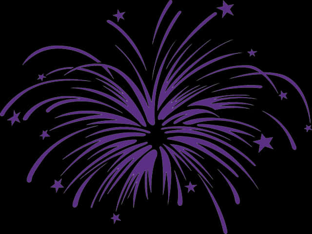 Purple_ Fireworks_ Illustration PNG Image