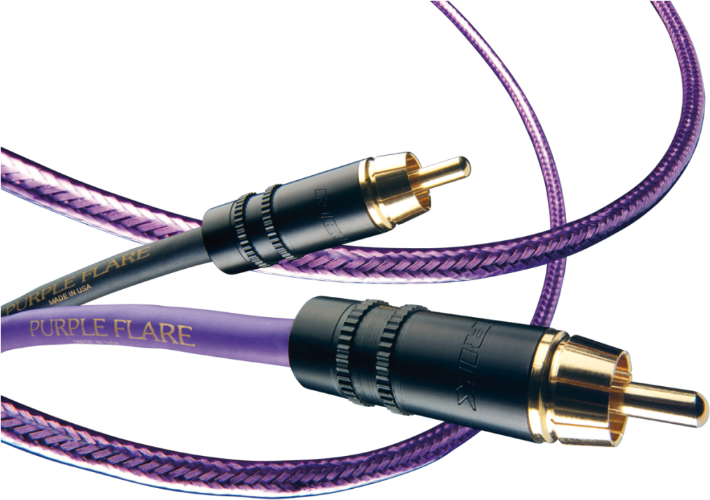 Purple Flare Audio Cable PNG Image