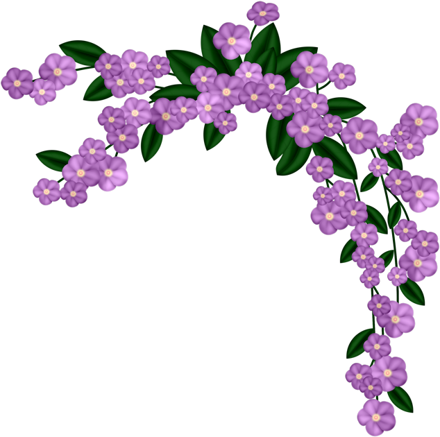 Purple Floral Arch Graphic PNG Image