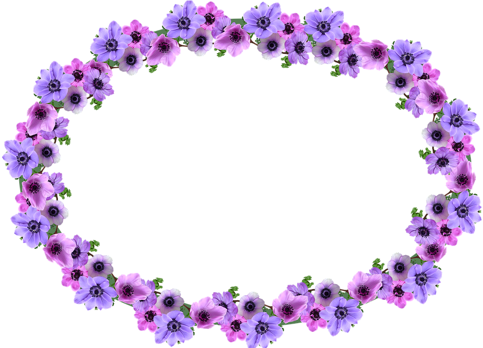 Purple_ Floral_ Border_ Design PNG Image