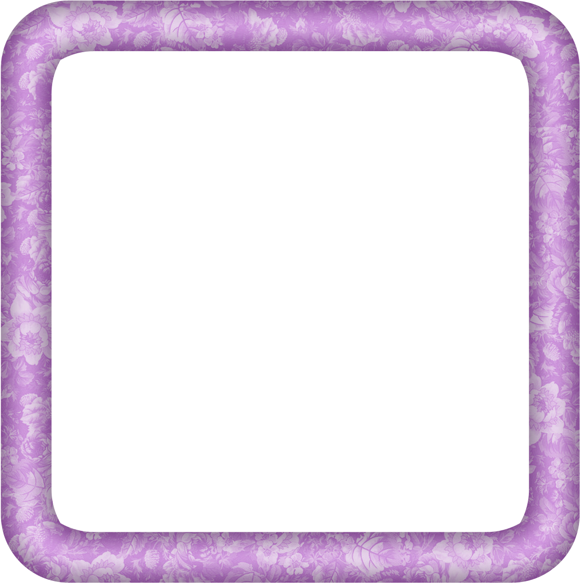 Purple Floral Border Frame PNG Image