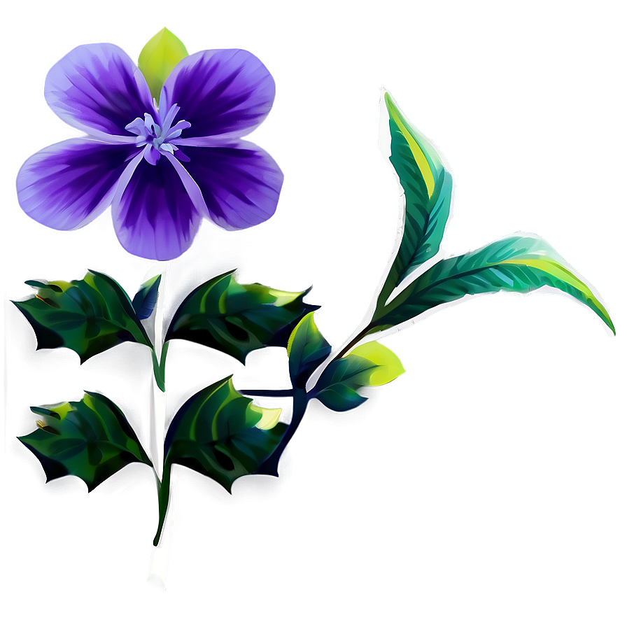 Purple Floral Png Rpm PNG Image