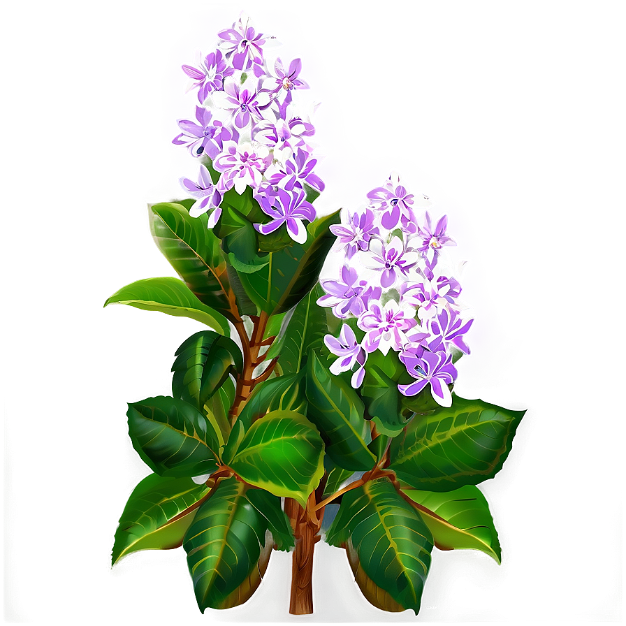 Purple Flower Bush Png 7 PNG Image