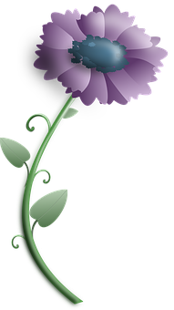 Purple Flower Graphic PNG Image