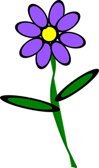 Purple Flower Graphic PNG Image