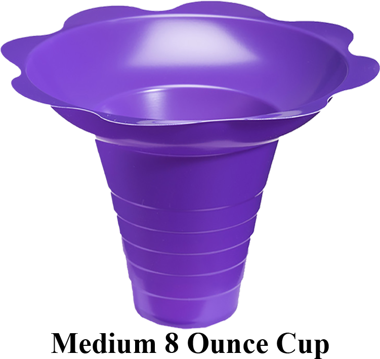 Purple Flower Shaped Plastic Cup PNG Image