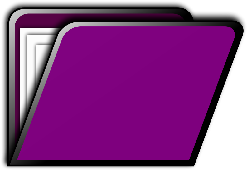 Purple Folder Icon Stack PNG Image