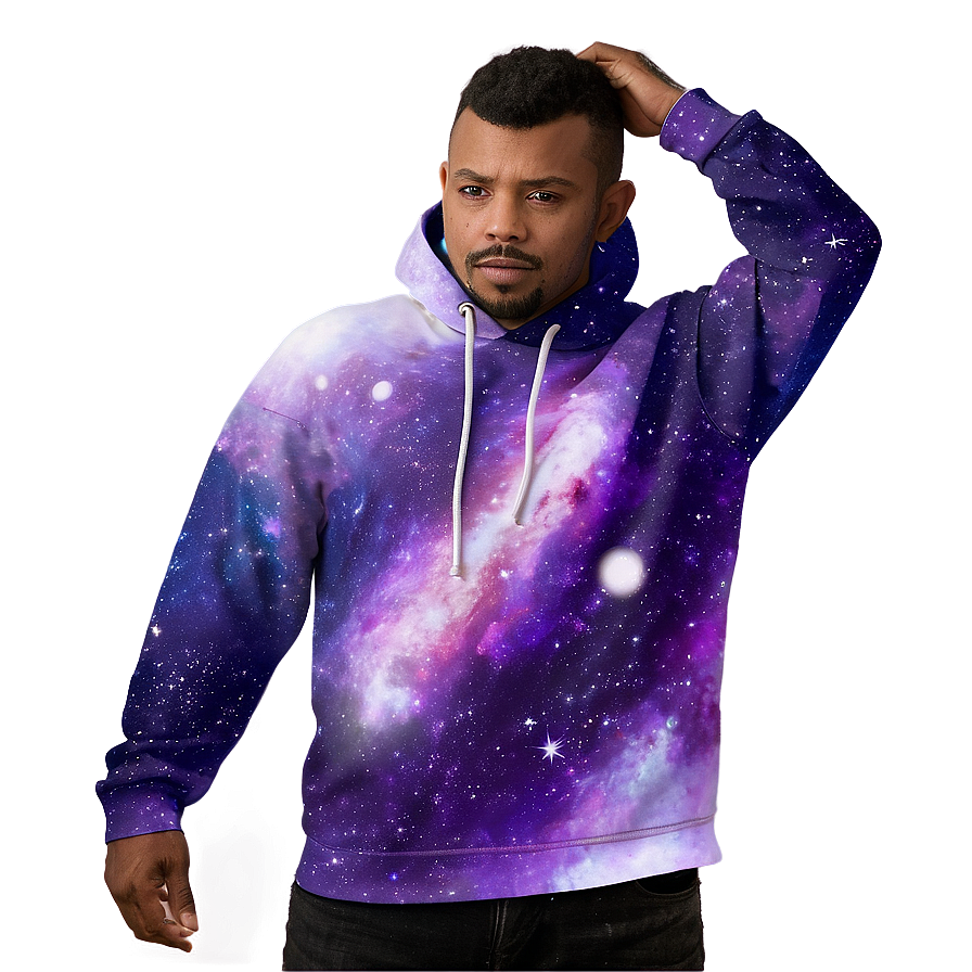 Purple Galaxy Hoodie Template Png Luj1 PNG Image