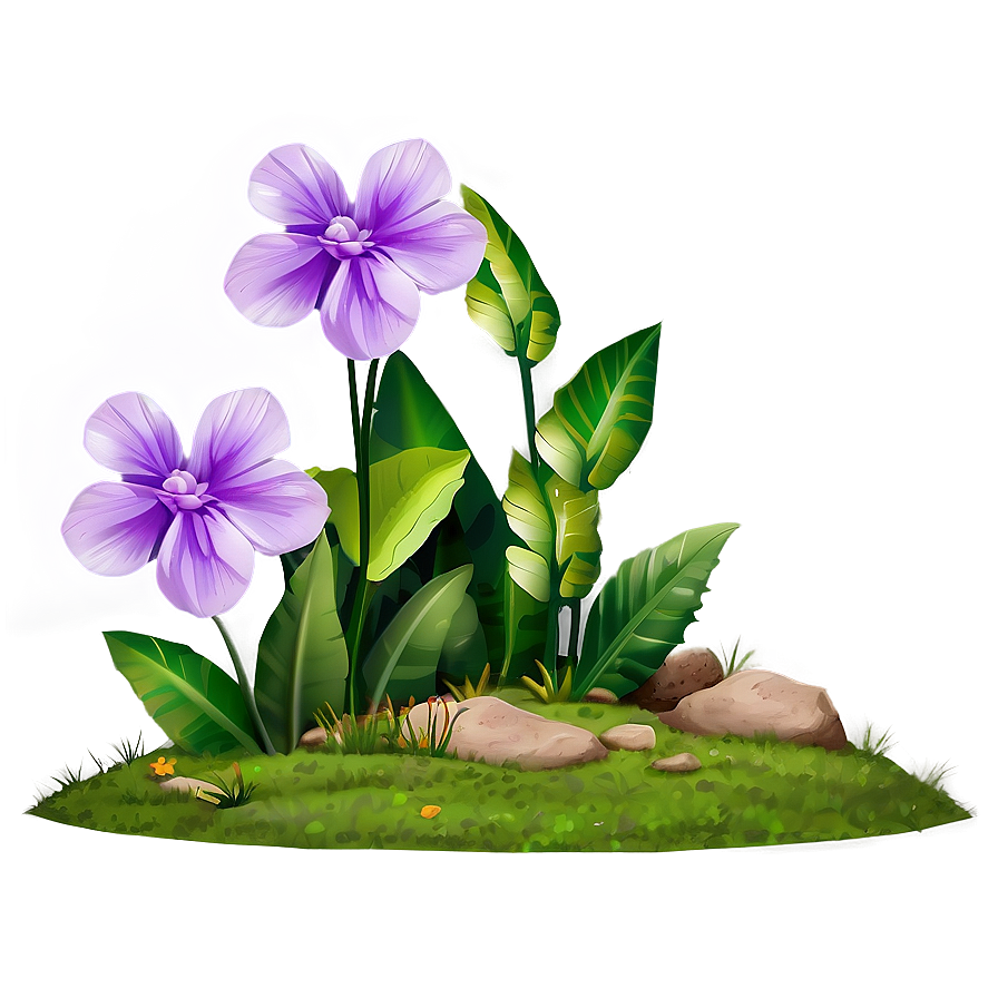 Purple Garden Flower Png Gle PNG Image