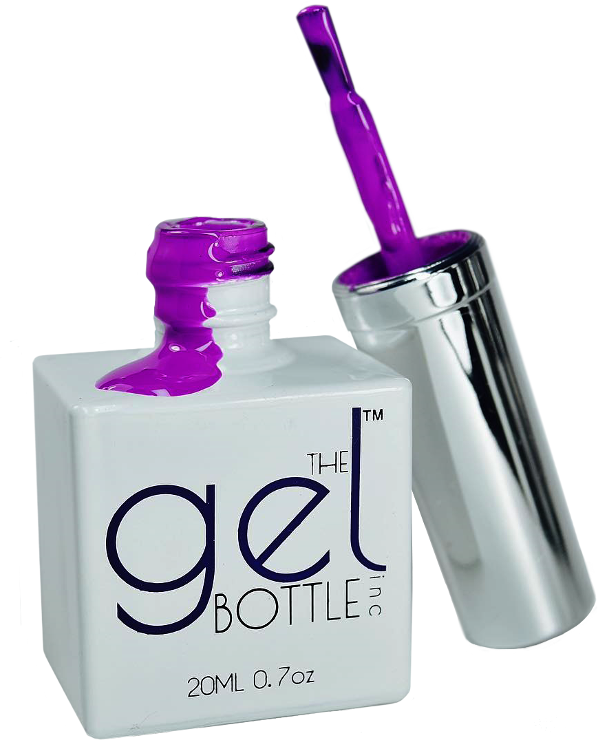 Purple Gel Nail Polish Bottle PNG Image