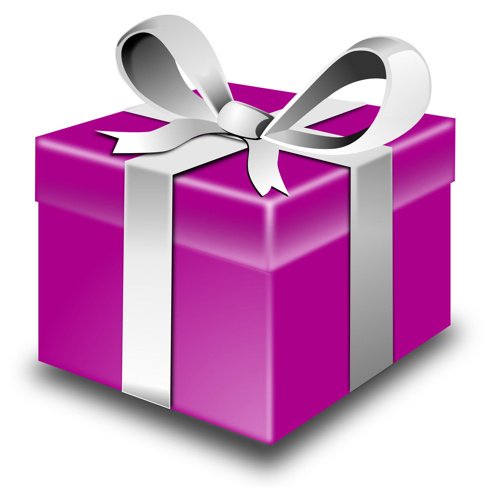 Purple Gift Boxwith White Ribbon PNG Image