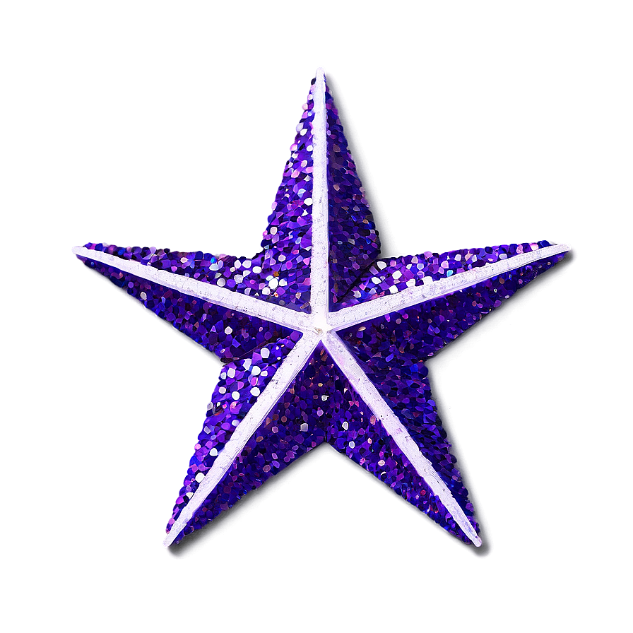 Purple Glitter Star Png 06252024 PNG Image