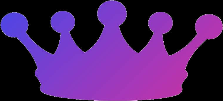 Purple Gradient Princess Crown PNG Image