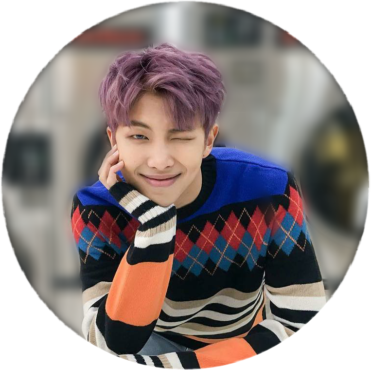 Purple Haired Person Smiling Casually PNG Image