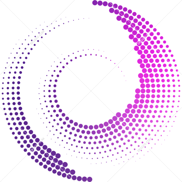 Purple Halftone Spiral Design PNG Image