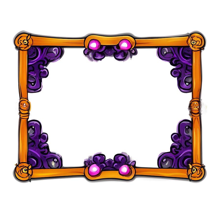 Purple Halloween Theme Border Png 06262024 PNG Image