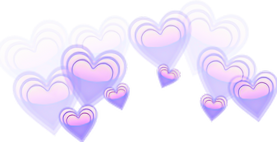 Purple Heart Crown Overlay PNG Image