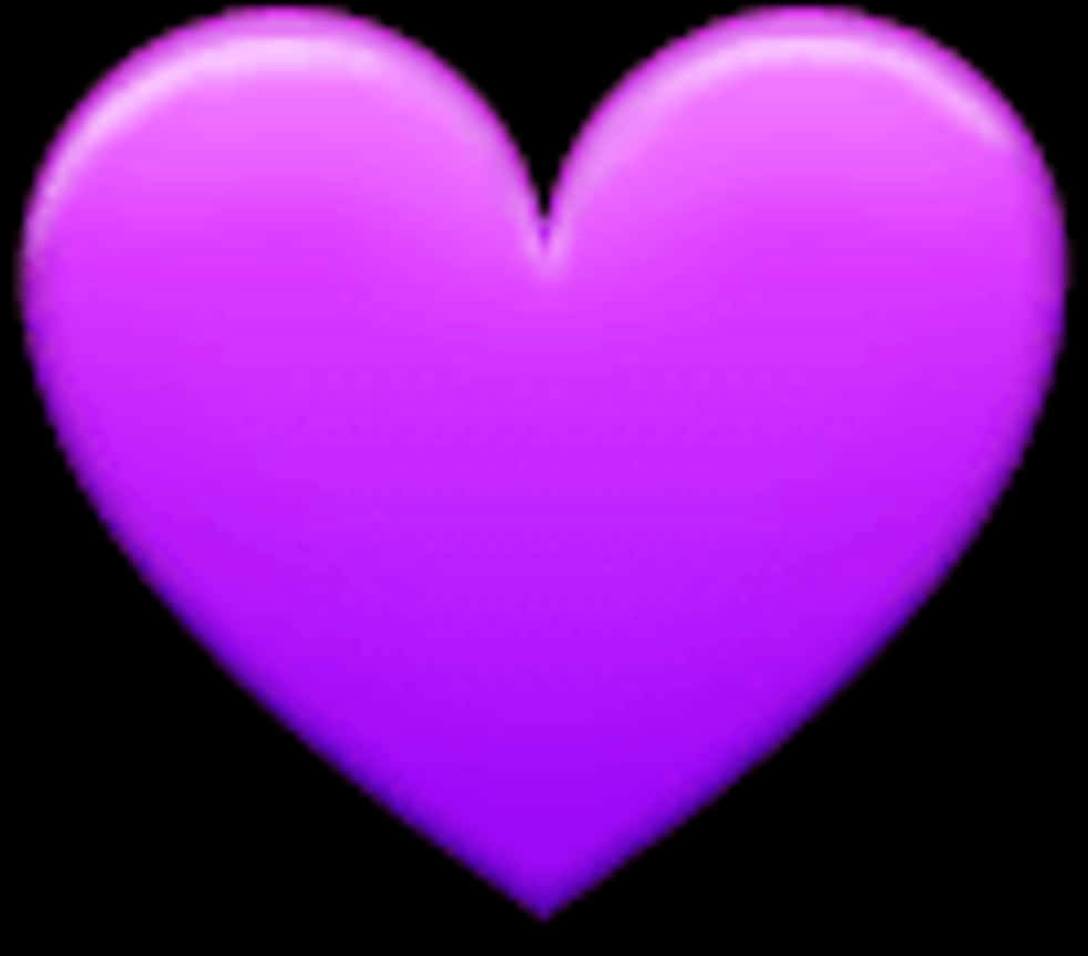 Purple Heart Emoji Glow PNG Image