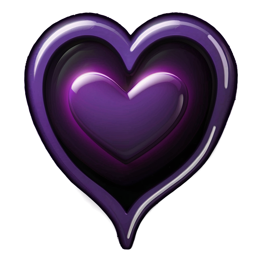 Purple Heart Emoji Transparent Design 68 PNG Image