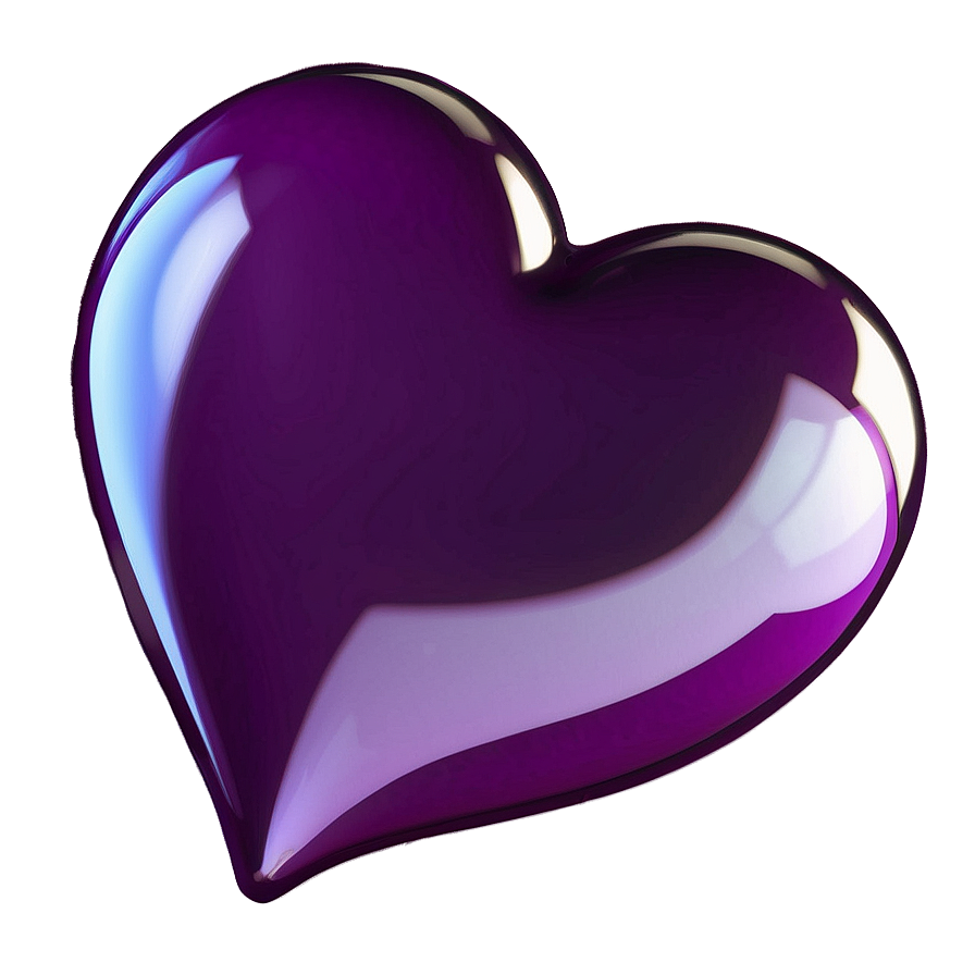 Purple Heart Emoji Transparent Design Dwr74 PNG Image