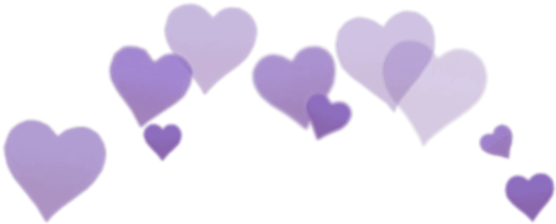 Purple Heart Filter Overlay PNG Image