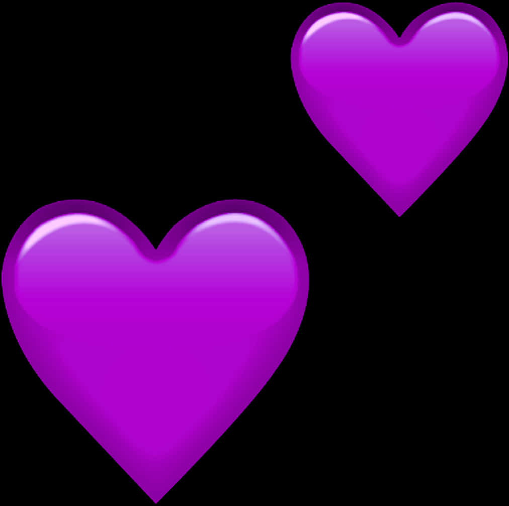 Purple Hearts Graphic PNG Image