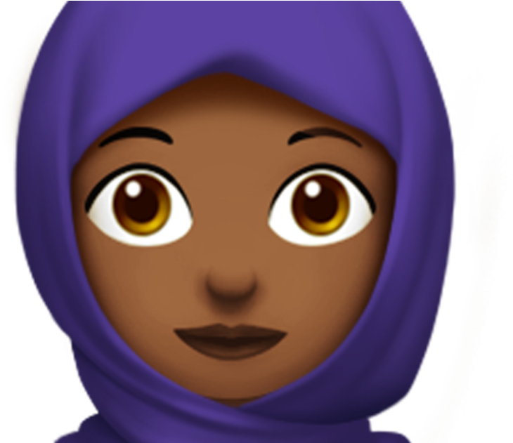 Purple Hijab Emoji PNG Image