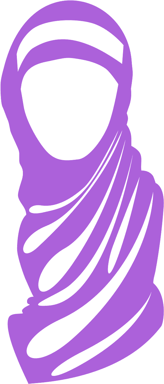 Purple Hijab Vector Illustration PNG Image