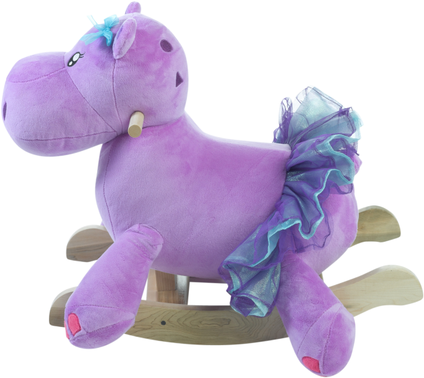 Purple Hippopotamus Rocking Toy PNG Image