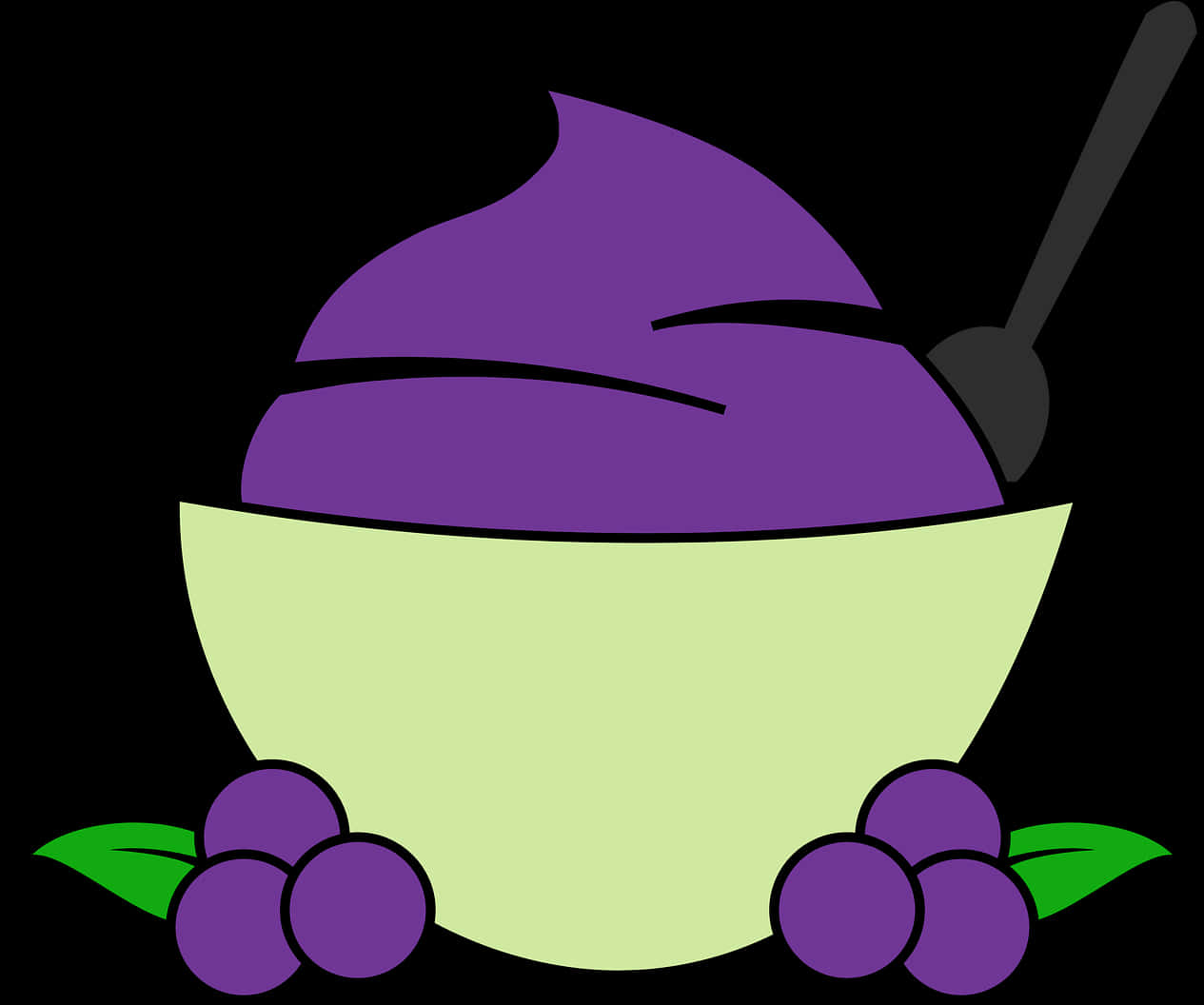 Purple Ice Cream Clipart PNG Image