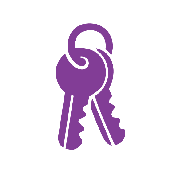 Purple Keys Icon PNG Image