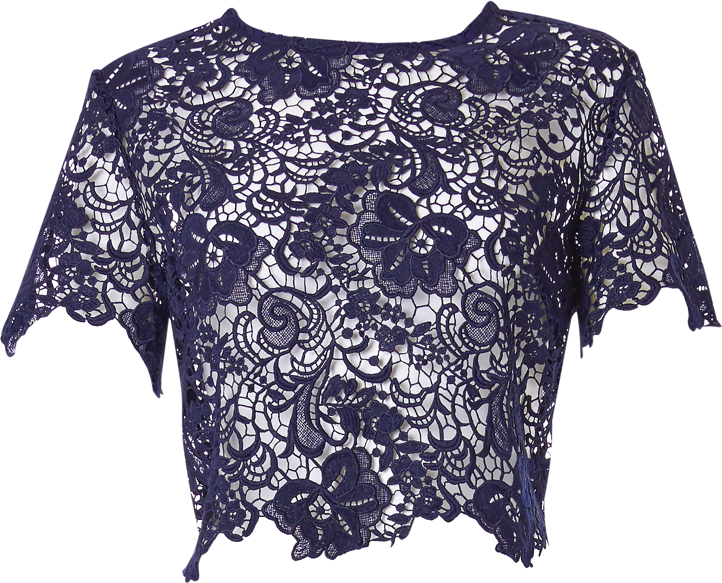 Purple Lace Blouse Design PNG Image