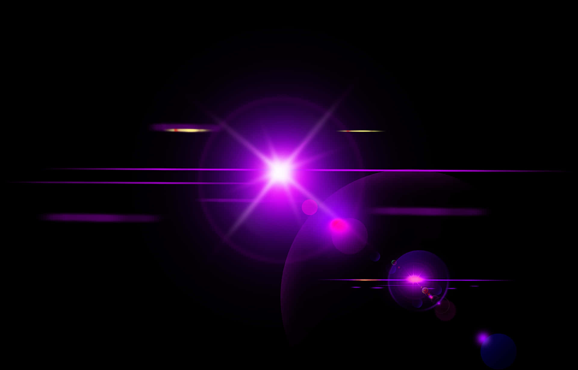 Purple Lens Flare Effect PNG Image