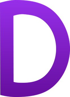 Purple Letter D Graphic PNG Image