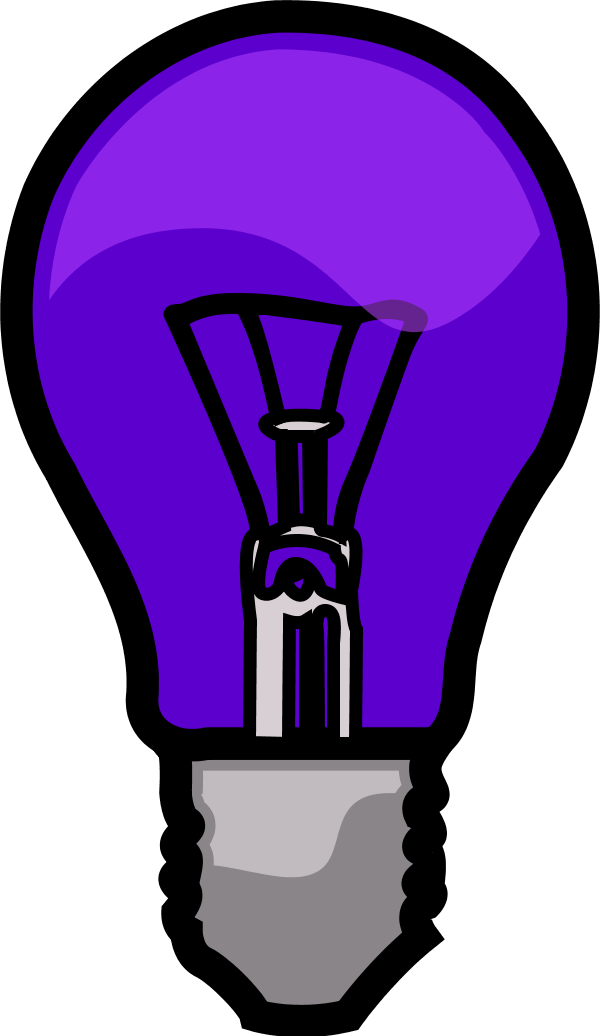 Purple Light Bulb Idea Concept PNG Image