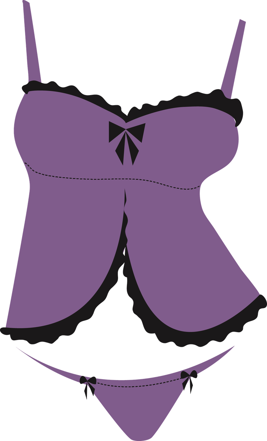 Purple Lingerie Set Graphic PNG Image